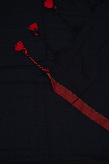 Teejh Kaira Black Mulmul Saree