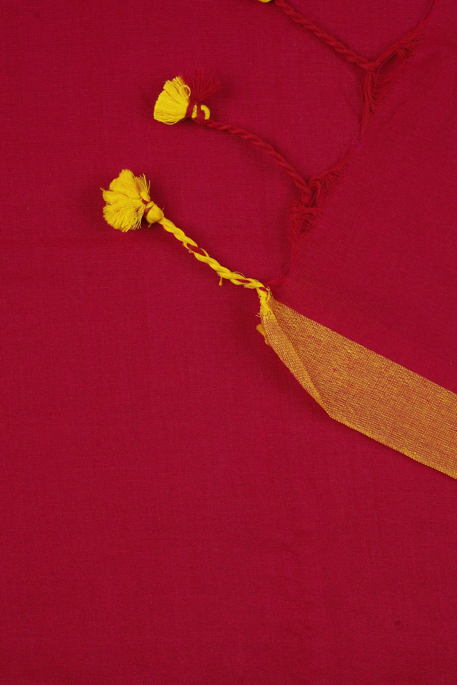 Teejh Kaira Hot Pink Mulmul Saree