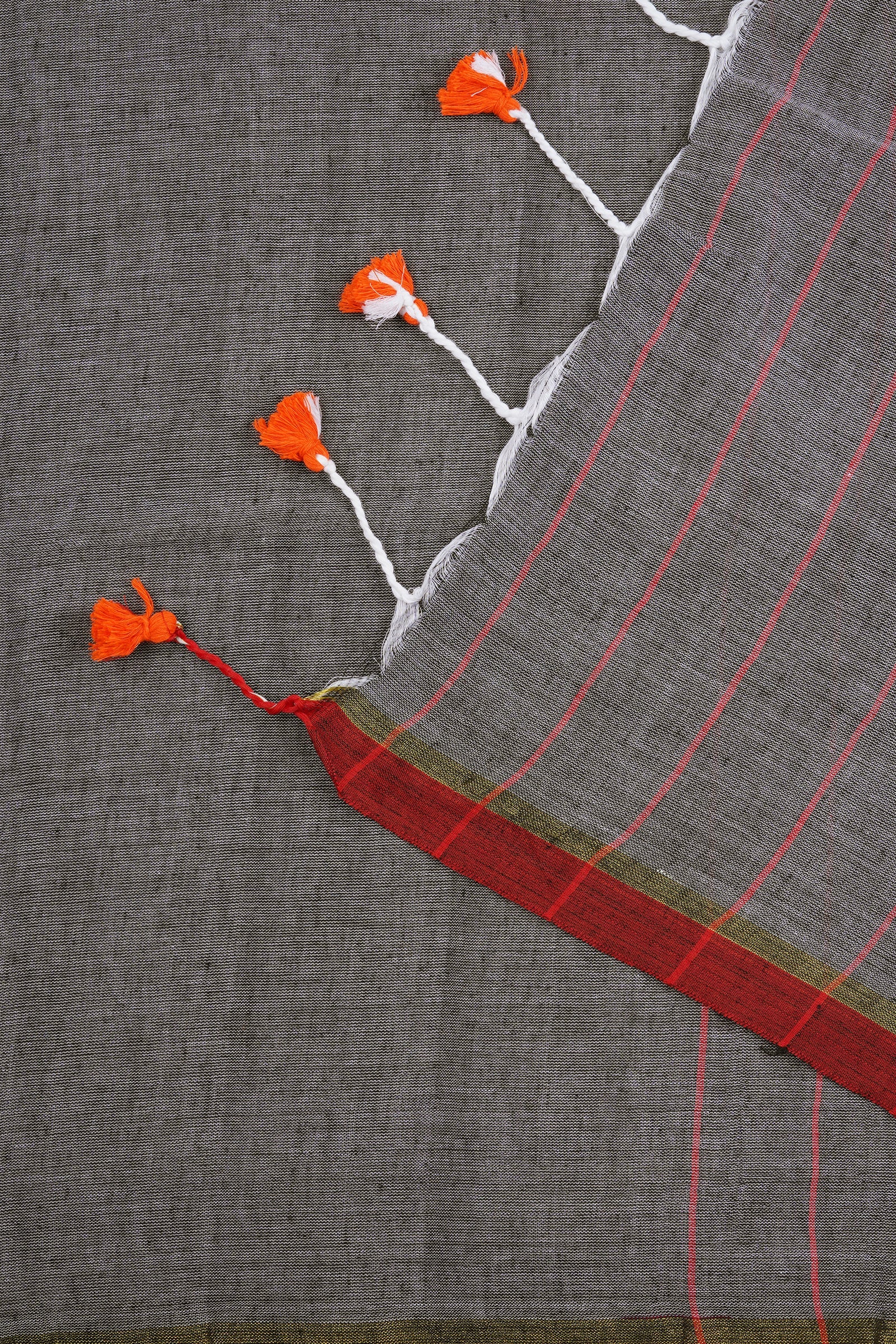 Teejh Kaira Grey Mulmul Saree