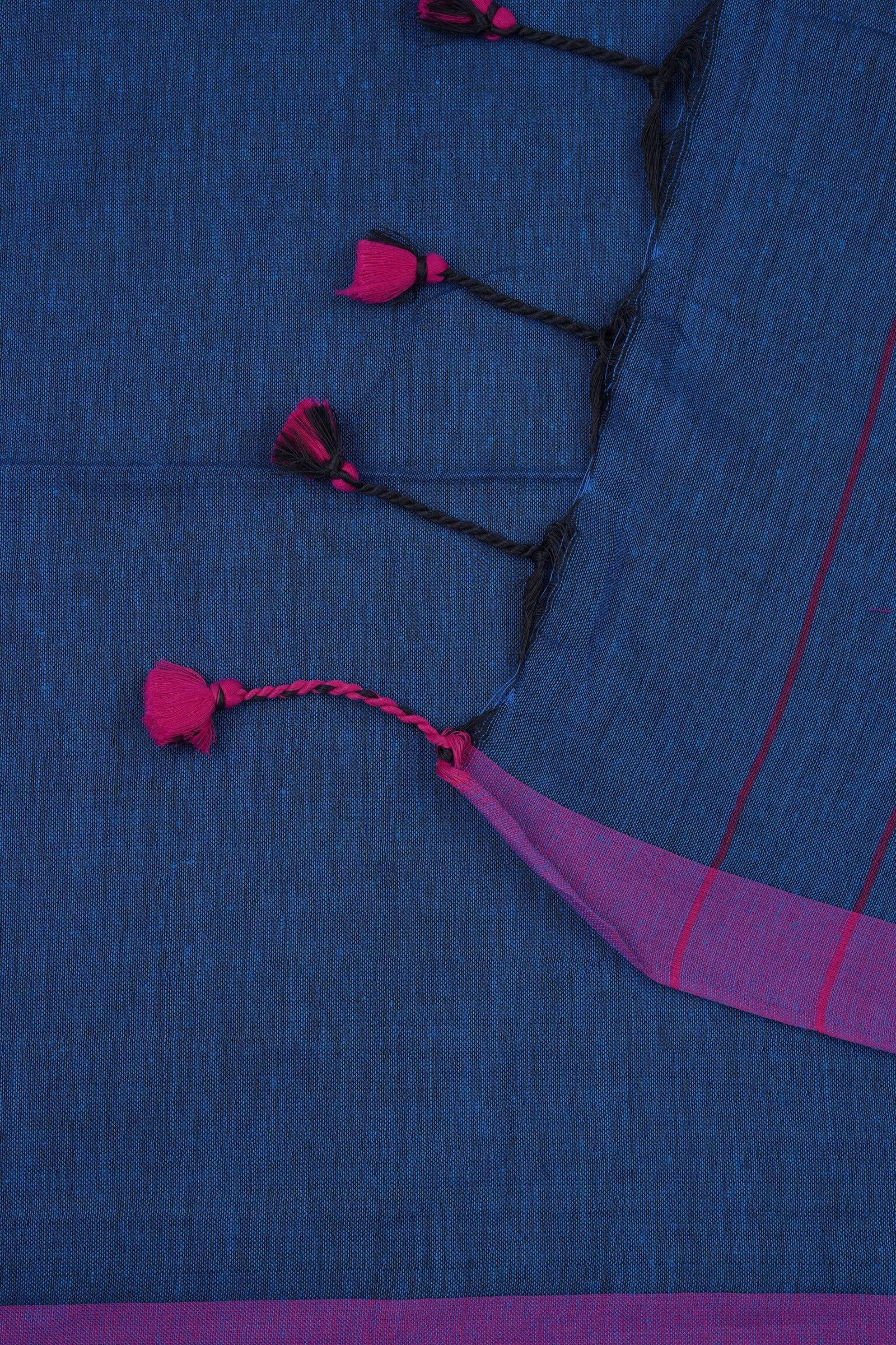 Teejh Kaira Blue Mulmul Saree