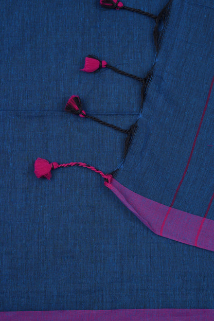 Teejh Kaira Blue Mulmul Saree