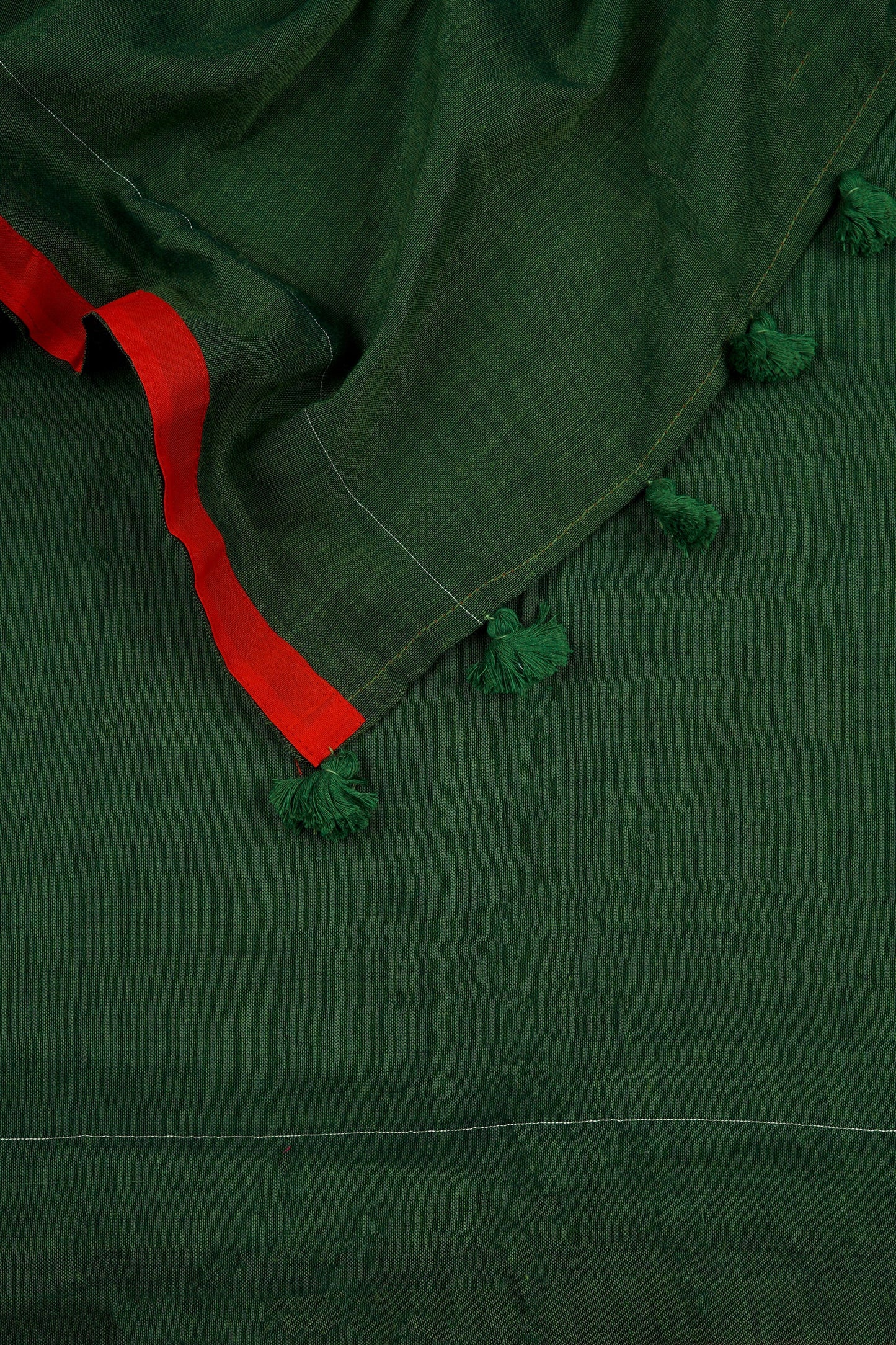 Teejh Kaira Emerald Green Mulmul Saree