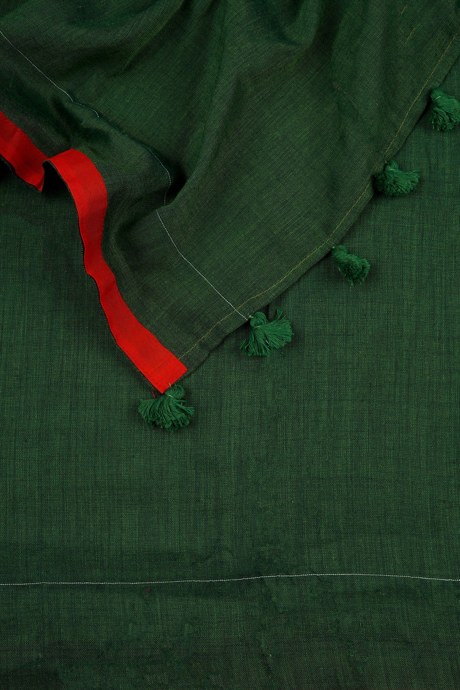 Teejh Kaira Emerald Green Mulmul Saree