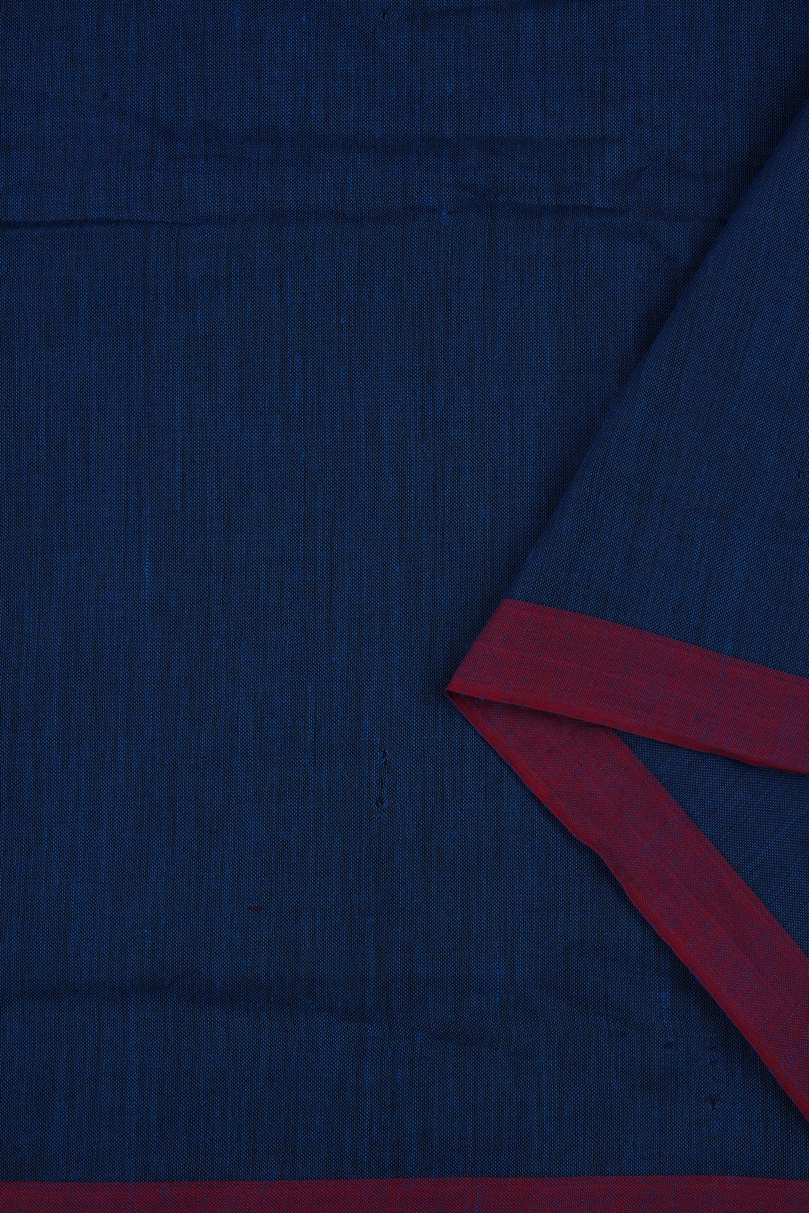 Teejh Kaira Prussian Blue Mulmul Saree