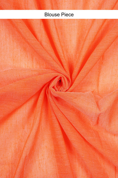 Teejh Iqra Pink & Orange Mulmul Saree