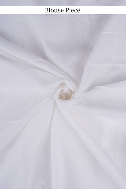 Teejh Savali White Mulmul Saree