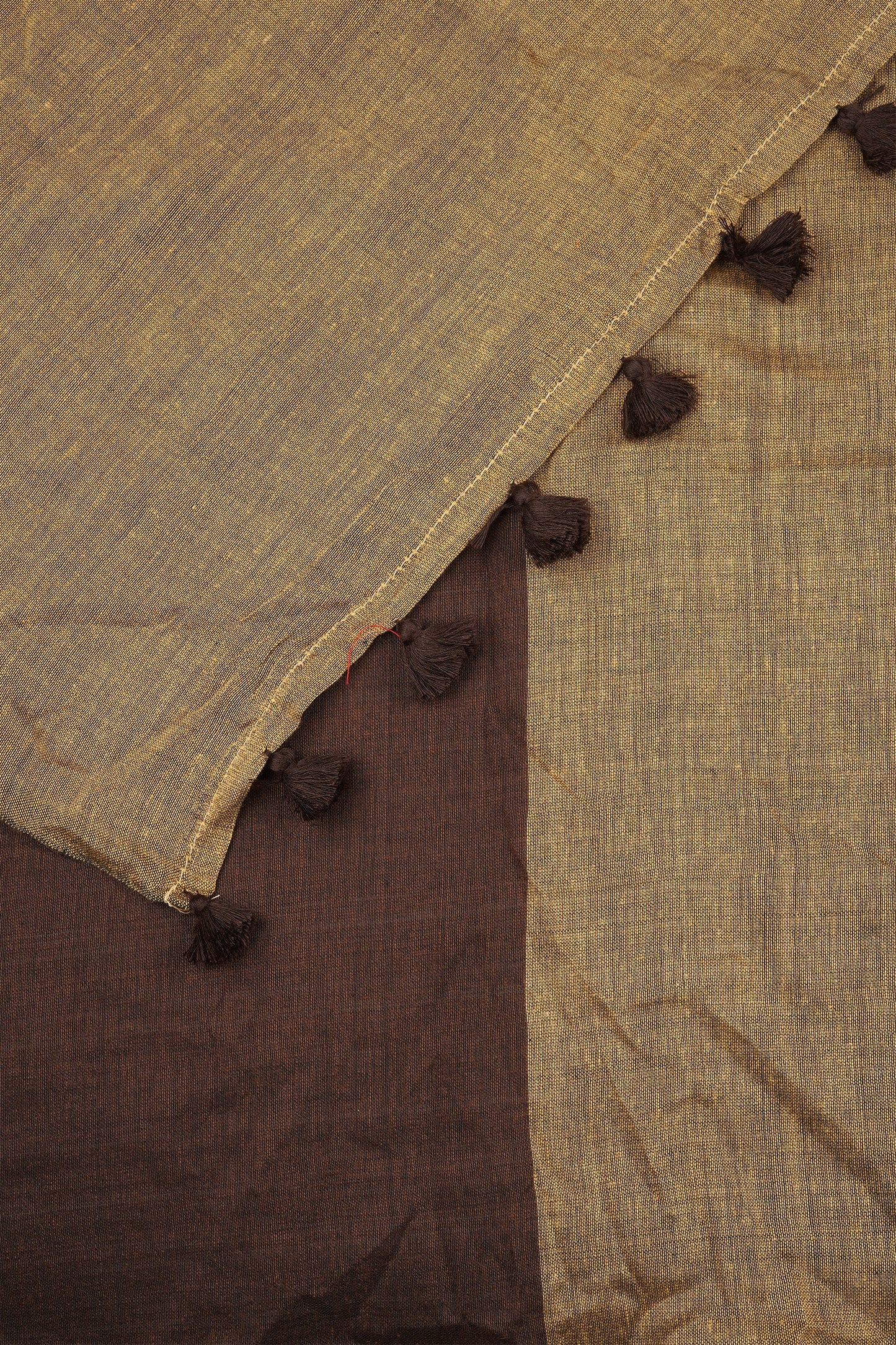 Teejh Varuni Brown & Beige Mulmul Saree