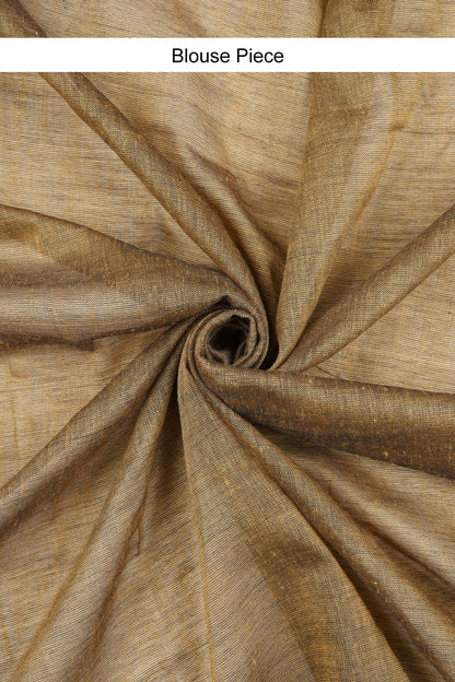 Teejh Varuni Brown & Beige Mulmul Saree