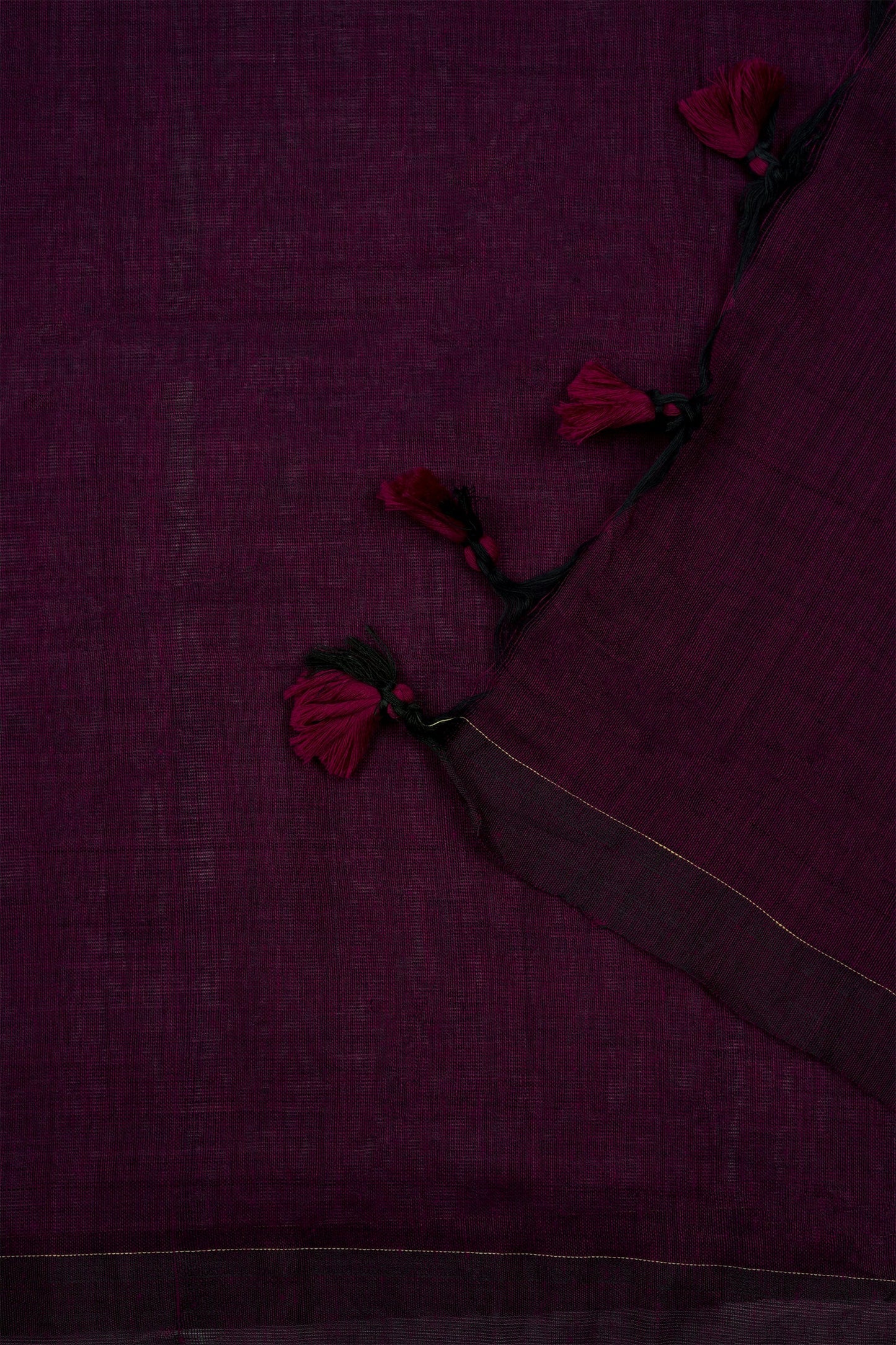Teejh Takshi Purple Mulmul Saree