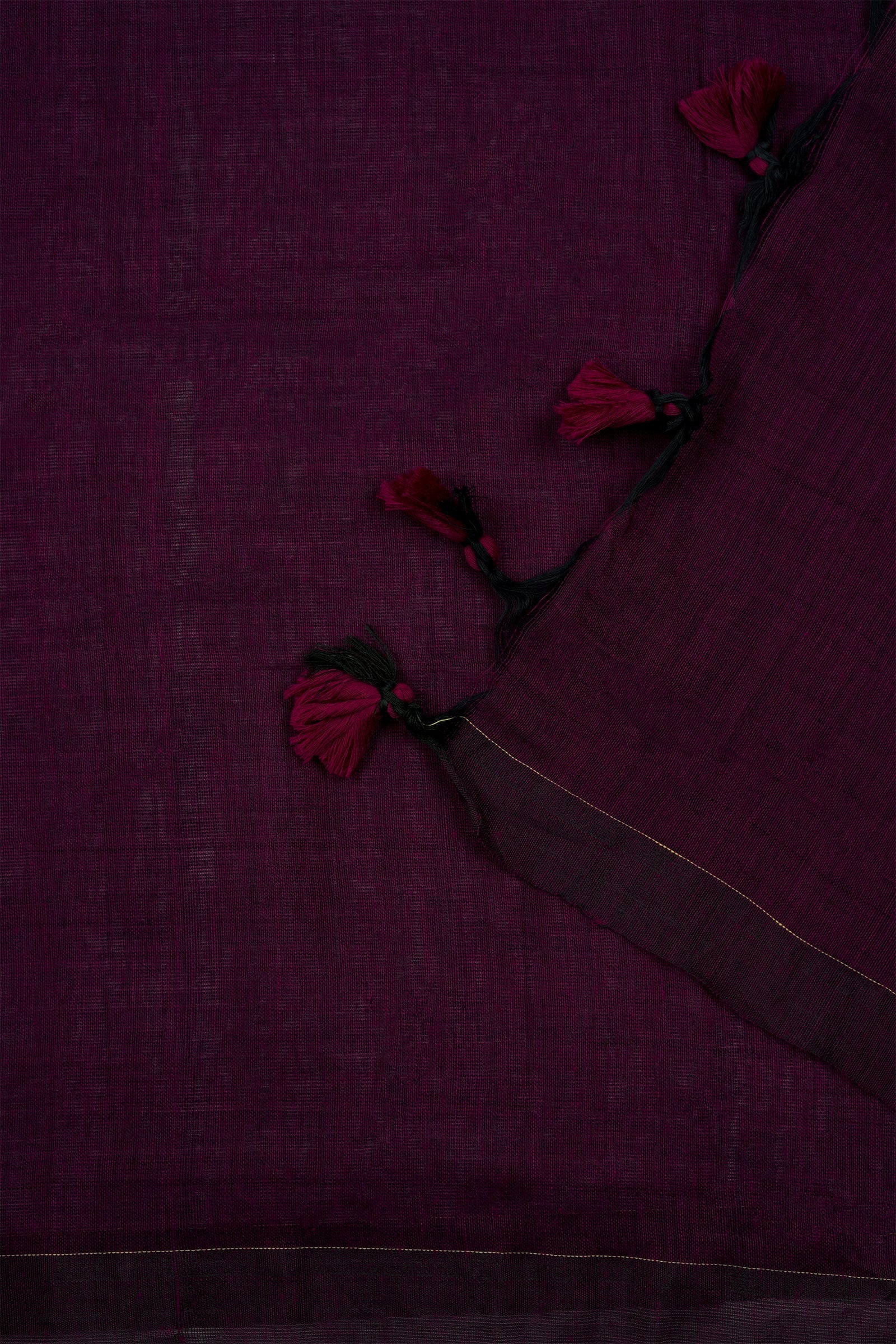 Teejh Takshi Purple Mulmul Saree