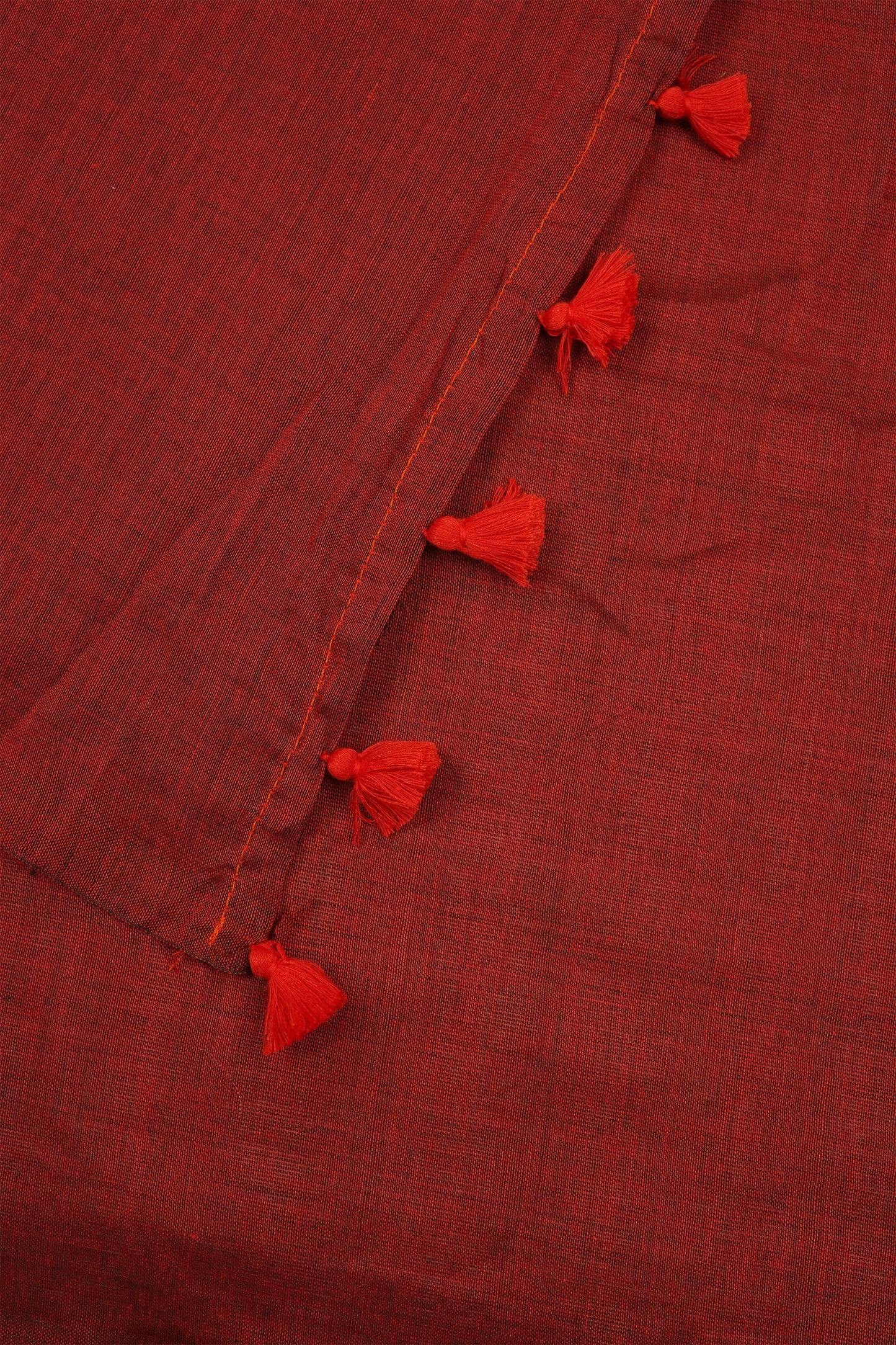 Teejh Takshi Maroon Mulmul Saree