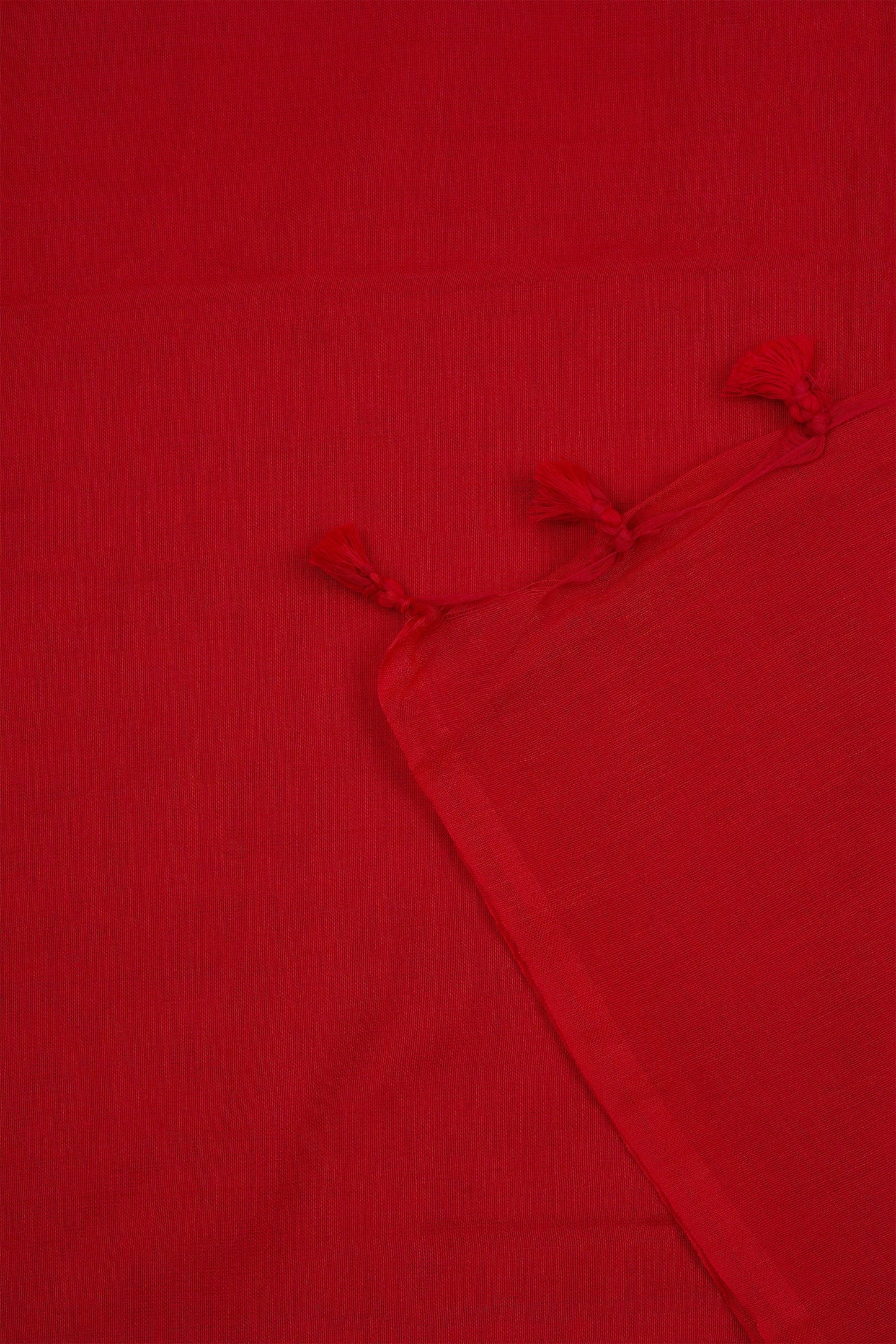 Teejh Takshi Red Mulmul Saree
