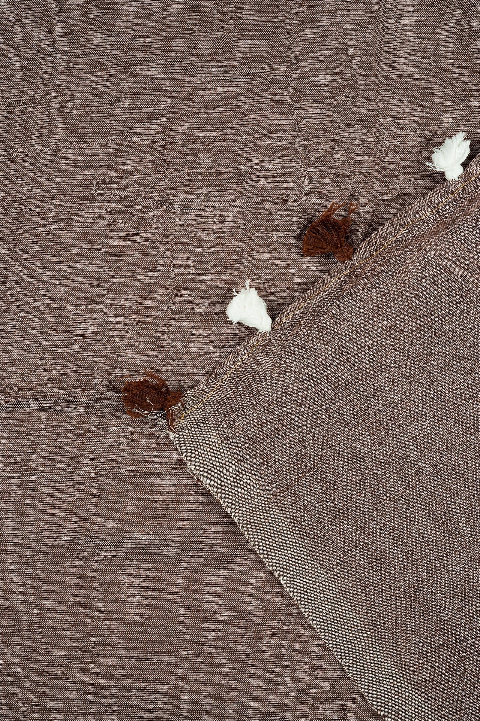 Teejh Takshi Brown Mulmul Saree
