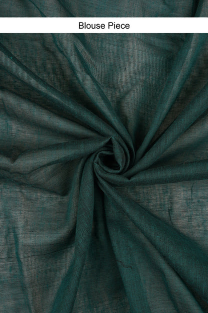 Teejh Takshi Green Mulmul Saree