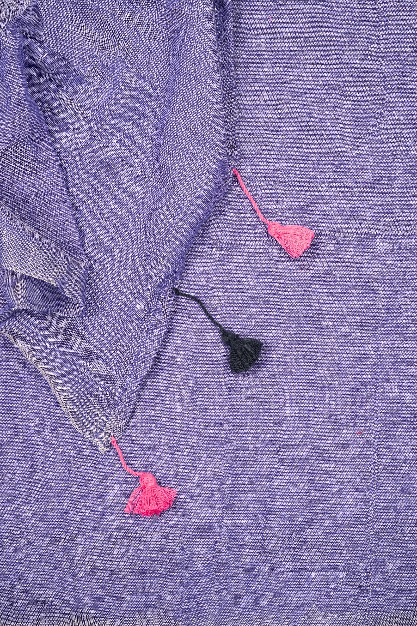 Teejh Takshi Light Purple Mulmul Saree