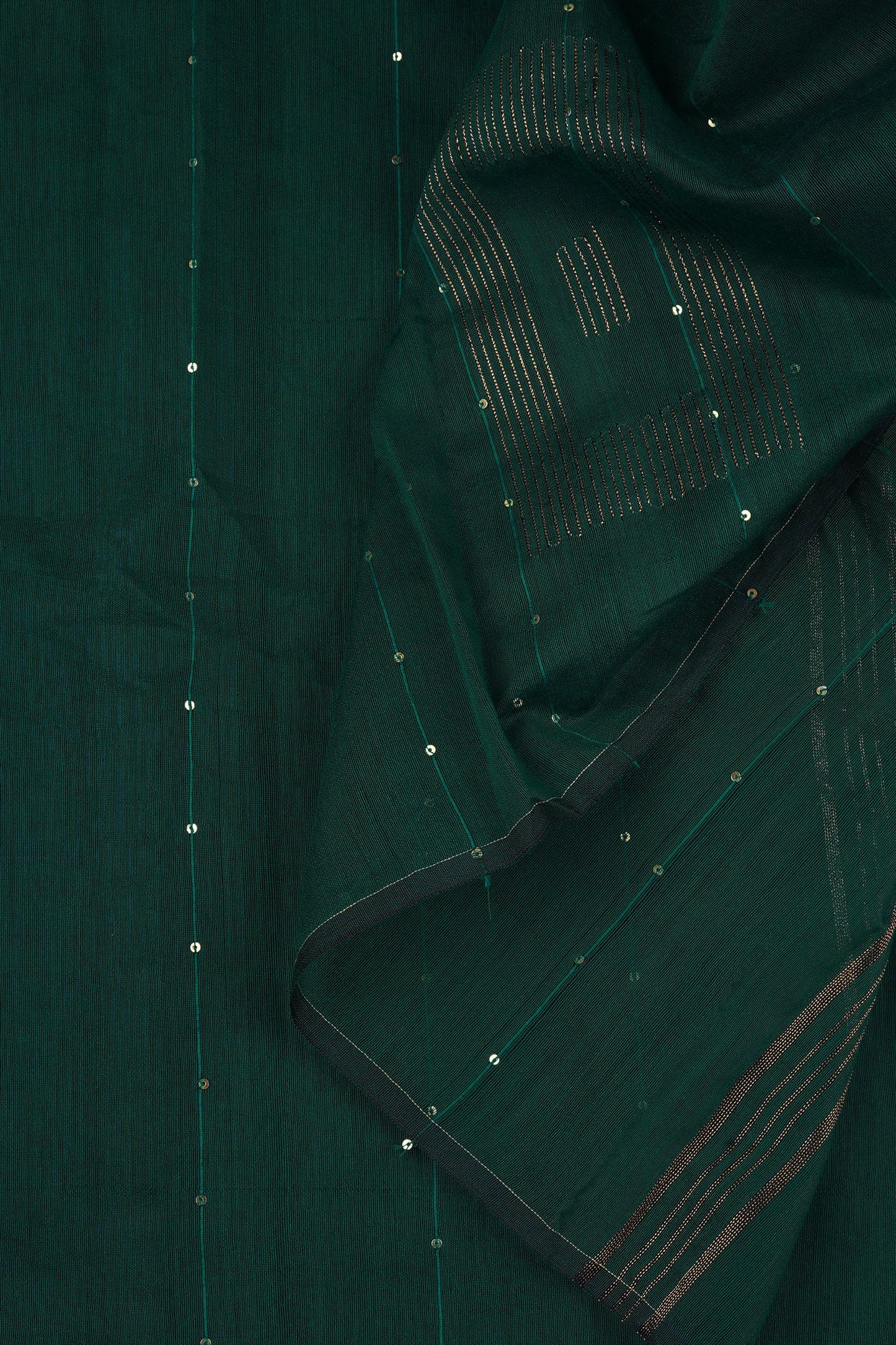 Teejh Zeenat Green Cotton Silk Saree