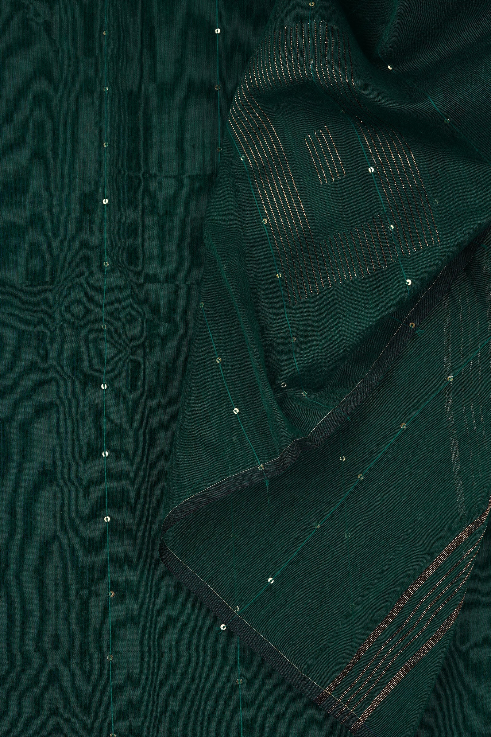 Teejh Zeenat Green Cotton Silk Saree