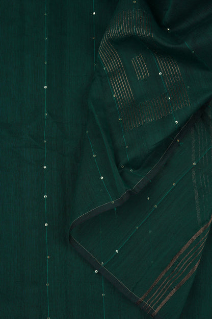 Teejh Zeenat Green Cotton Silk Saree