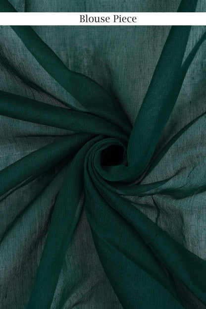 Teejh Zeenat Green Cotton Silk Saree