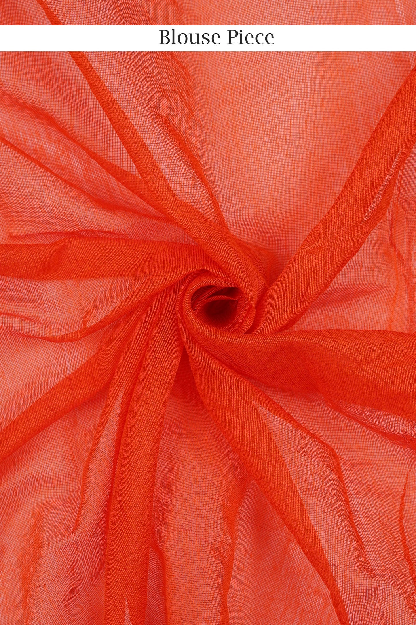 Teejh Zeenat Orange Cotton Silk Saree
