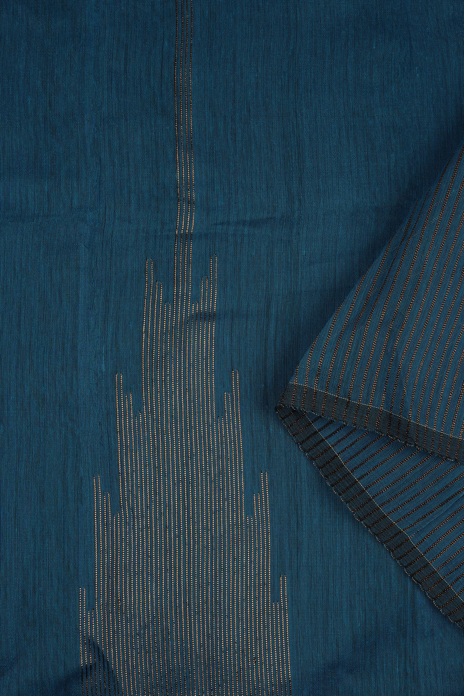 Teejh Rasiya Blue Cotton Silk Saree