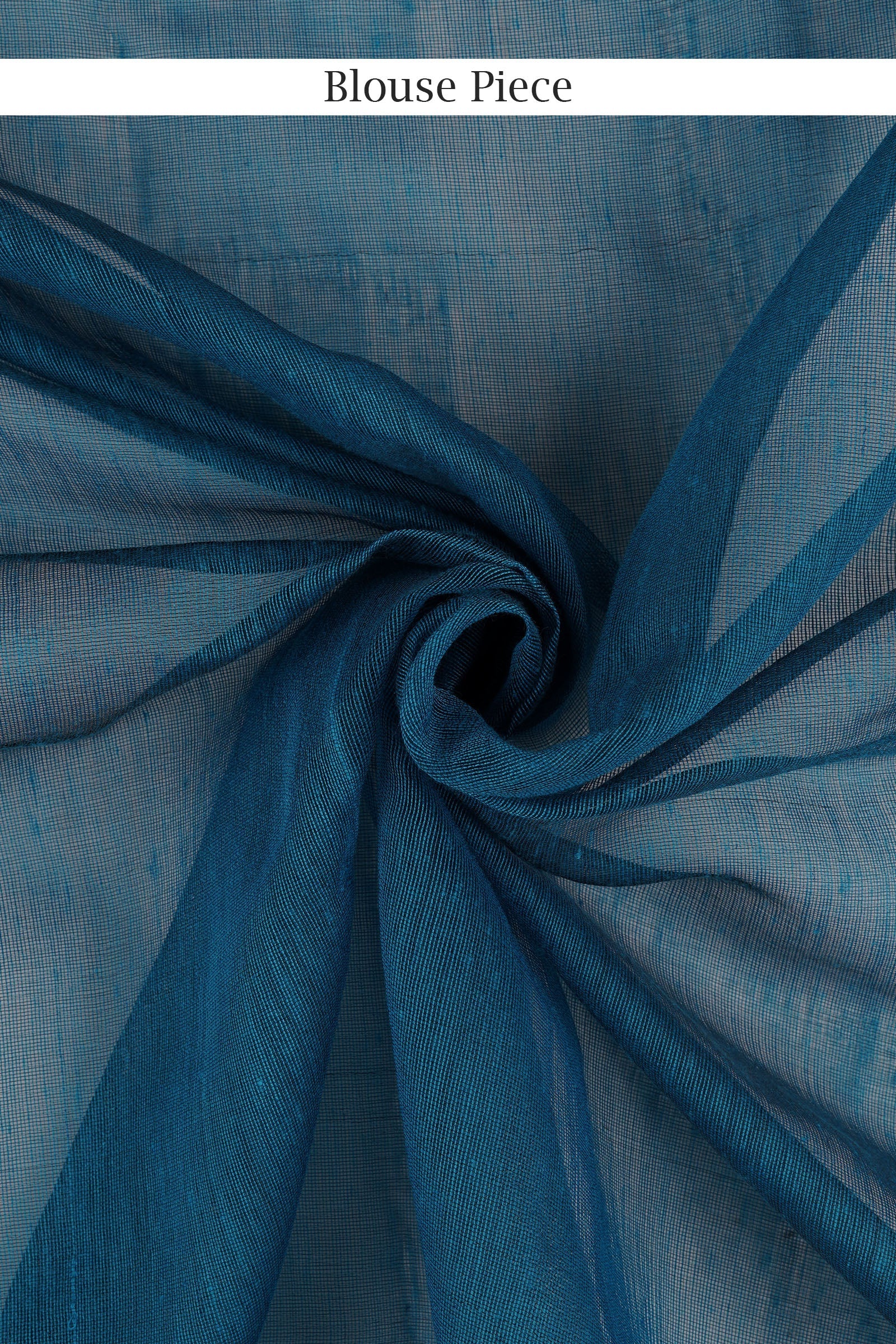 Teejh Rasiya Blue Cotton Silk Saree