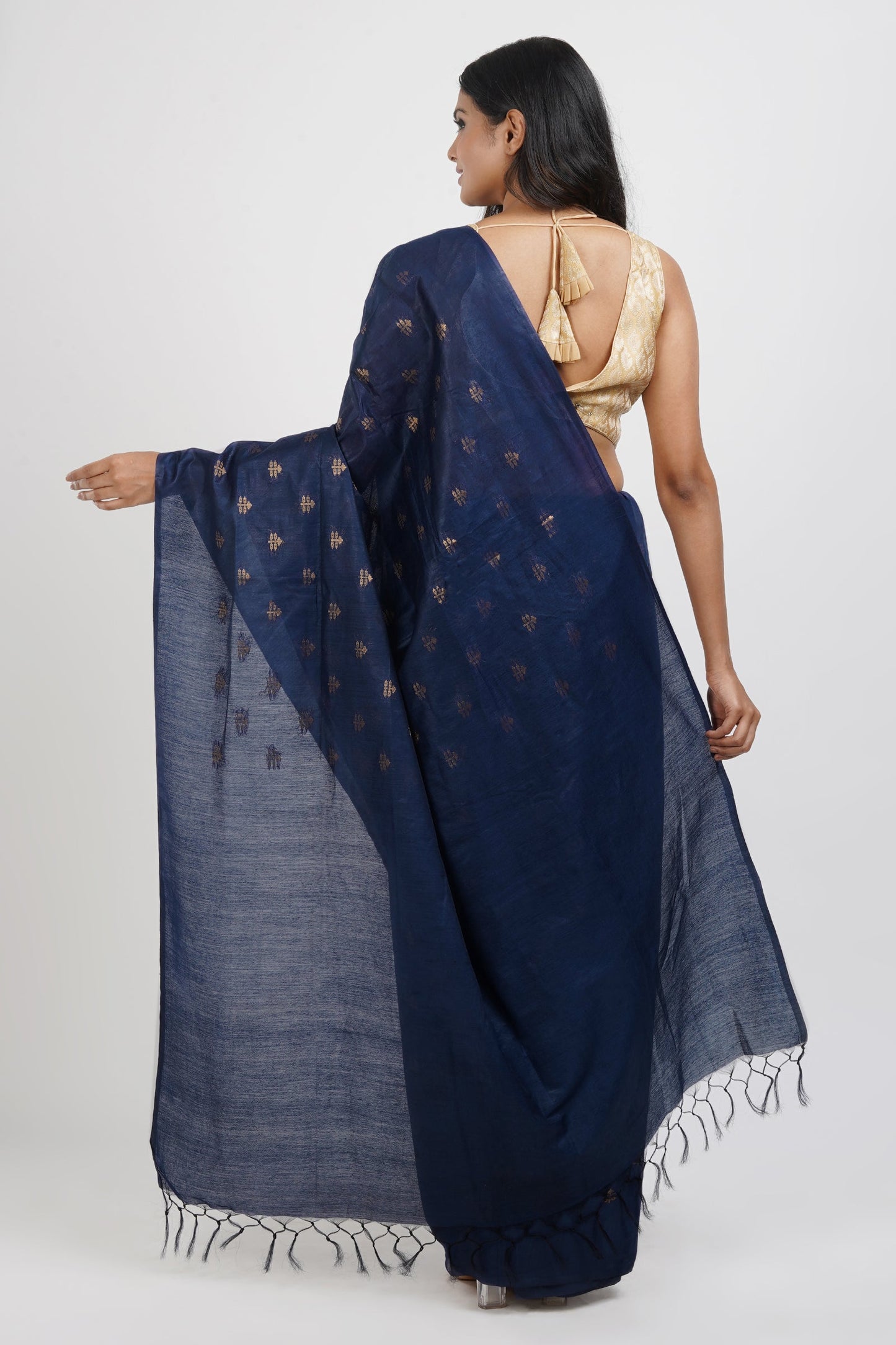 Teejh Lasya Blue  Cotton Silk Saree