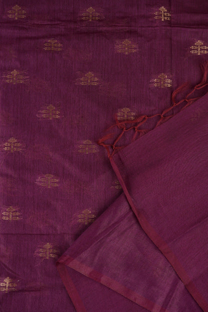 Teejh Lasya Purple Cotton Silk Saree