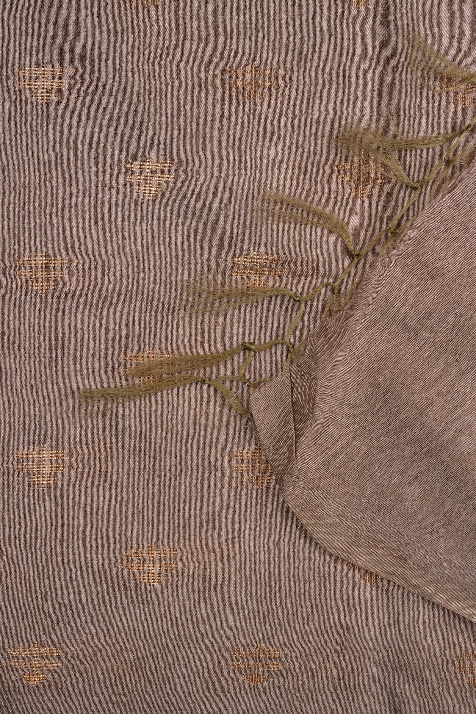 Teejh Lasya Beige Cotton Silk Saree