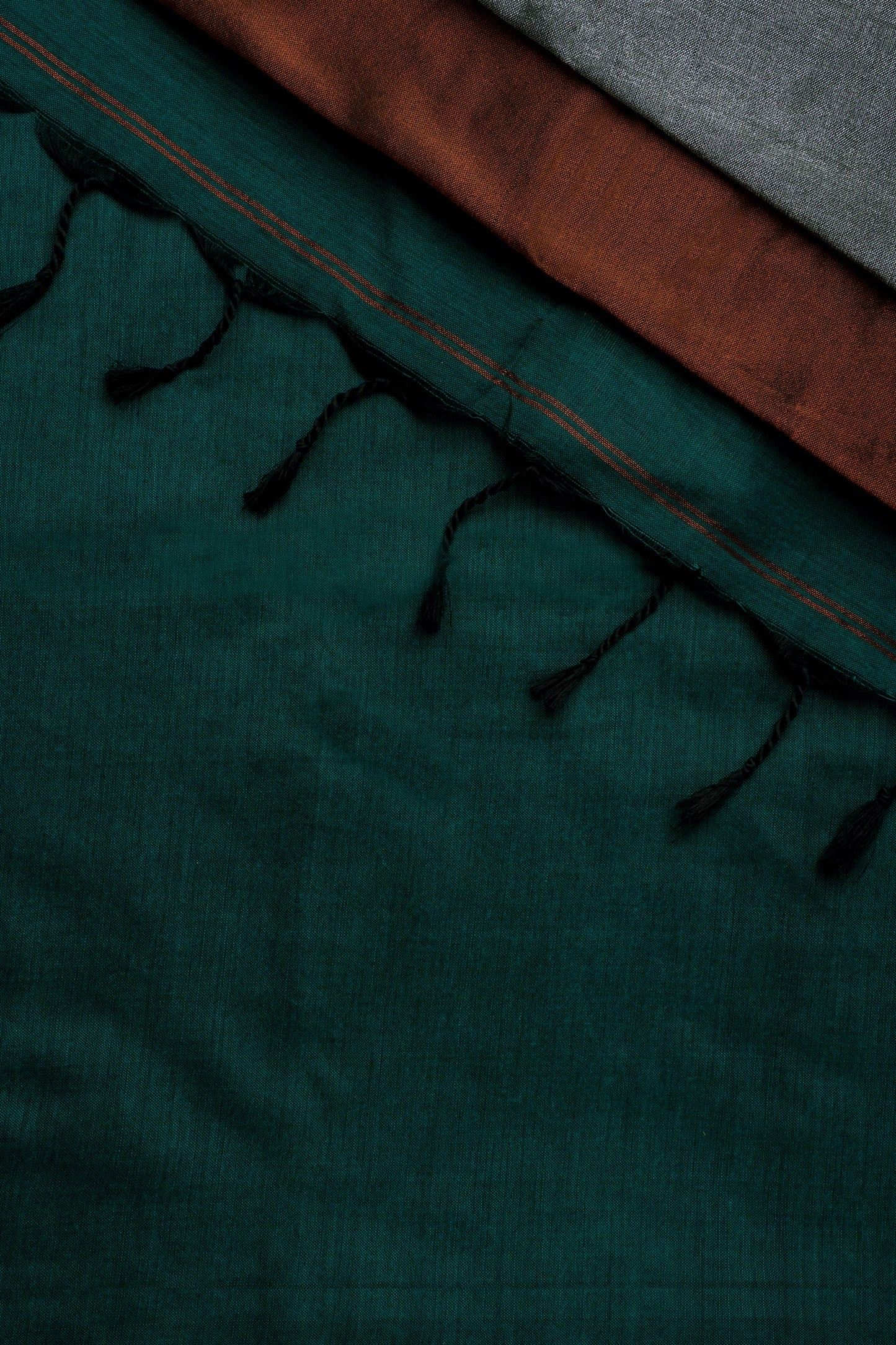 Teejh Mystical Green Hand Woven Cotton Tissue Saree with Blouse Piece
