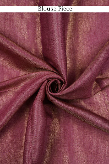 Teejh Shaurya Onion Pink Tissue Silk Saree