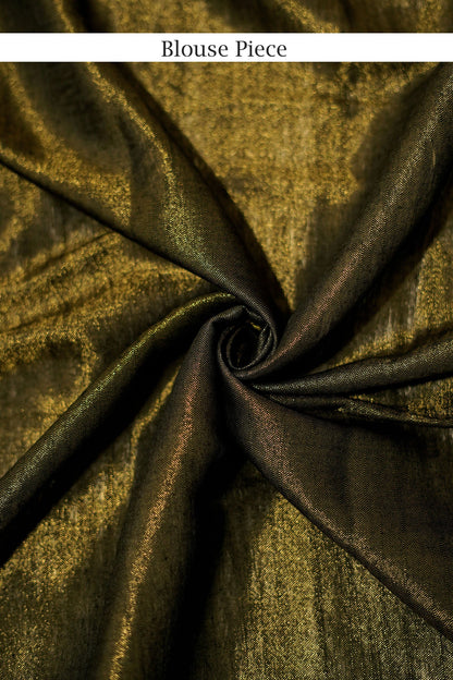 Teejh Shaurya Black Golden Tissue Silk Saree