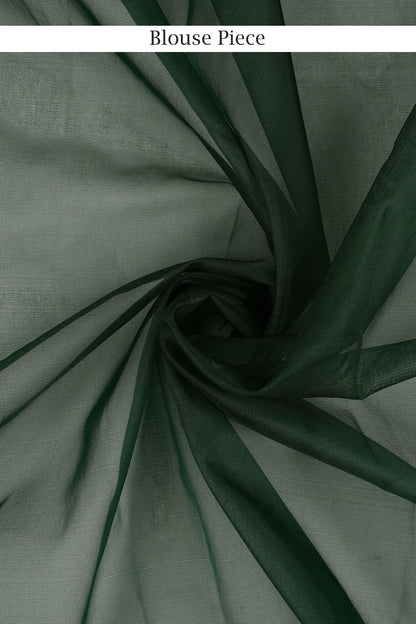 Teejh Zunaira Green Organza Saree