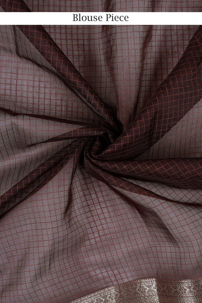 Teejh Samara Brown Organza Saree