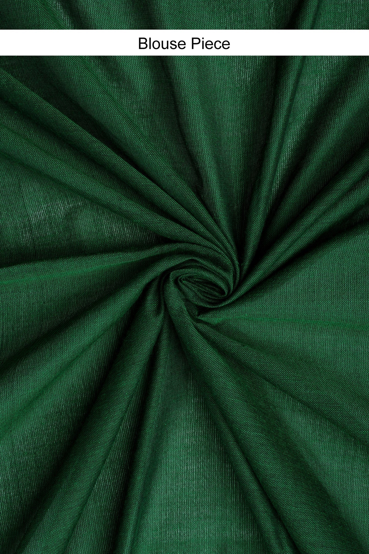 Teejh Ovyaa Dark Green Hand Woven Tissue Weaving Saree with Blouse Piece