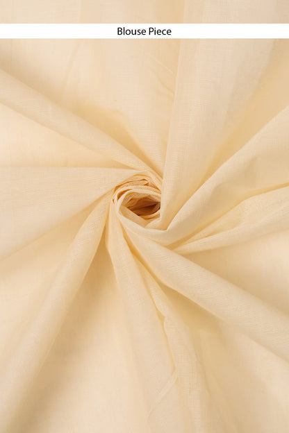 Teejh Preetika White and Gold Kerala Cotton Kasavu Saree