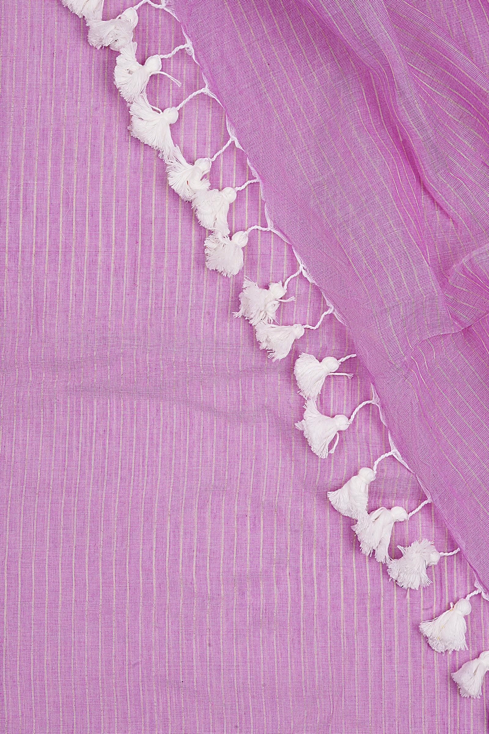 Teejh Leya Onion Pink Cotton Zari Saree