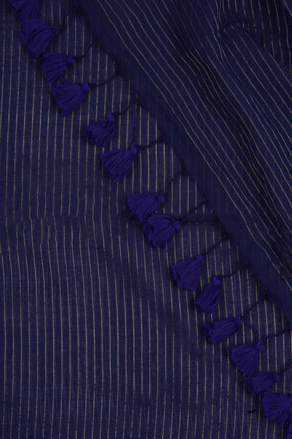 Teejh Leya Blue Cotton Zari Saree