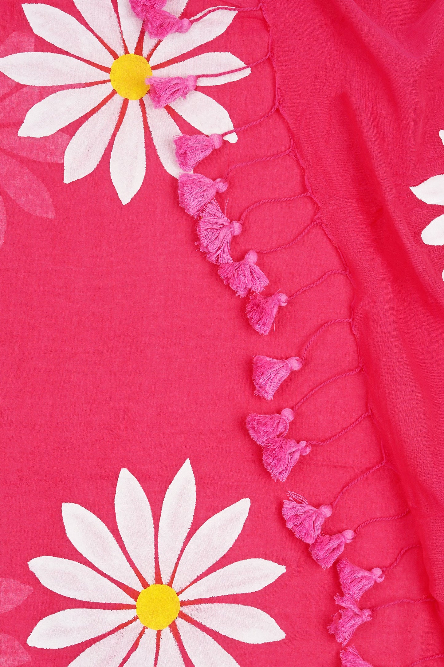 Teejh Kusuma Dark Pink Mul Cotton Printed Saree