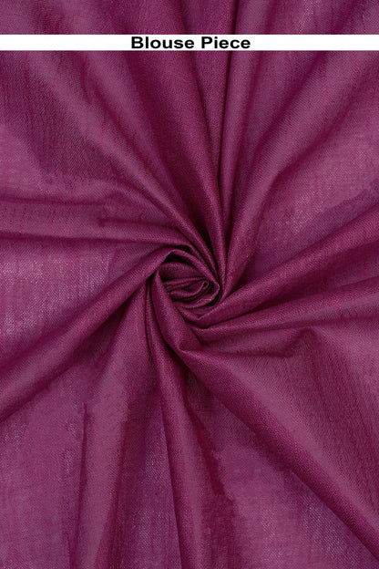 Teejh Kaya Magenta Zari Linen Saree