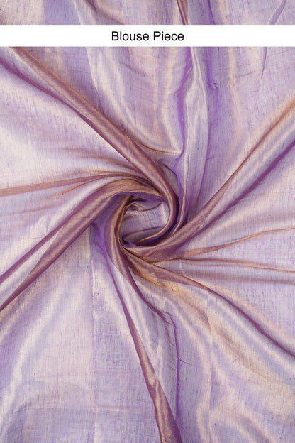 Teejh Idayini Purple Organic Tissue Silk Saree