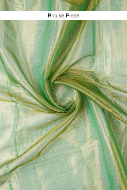 Teejh Trishika Green Tissue Saree