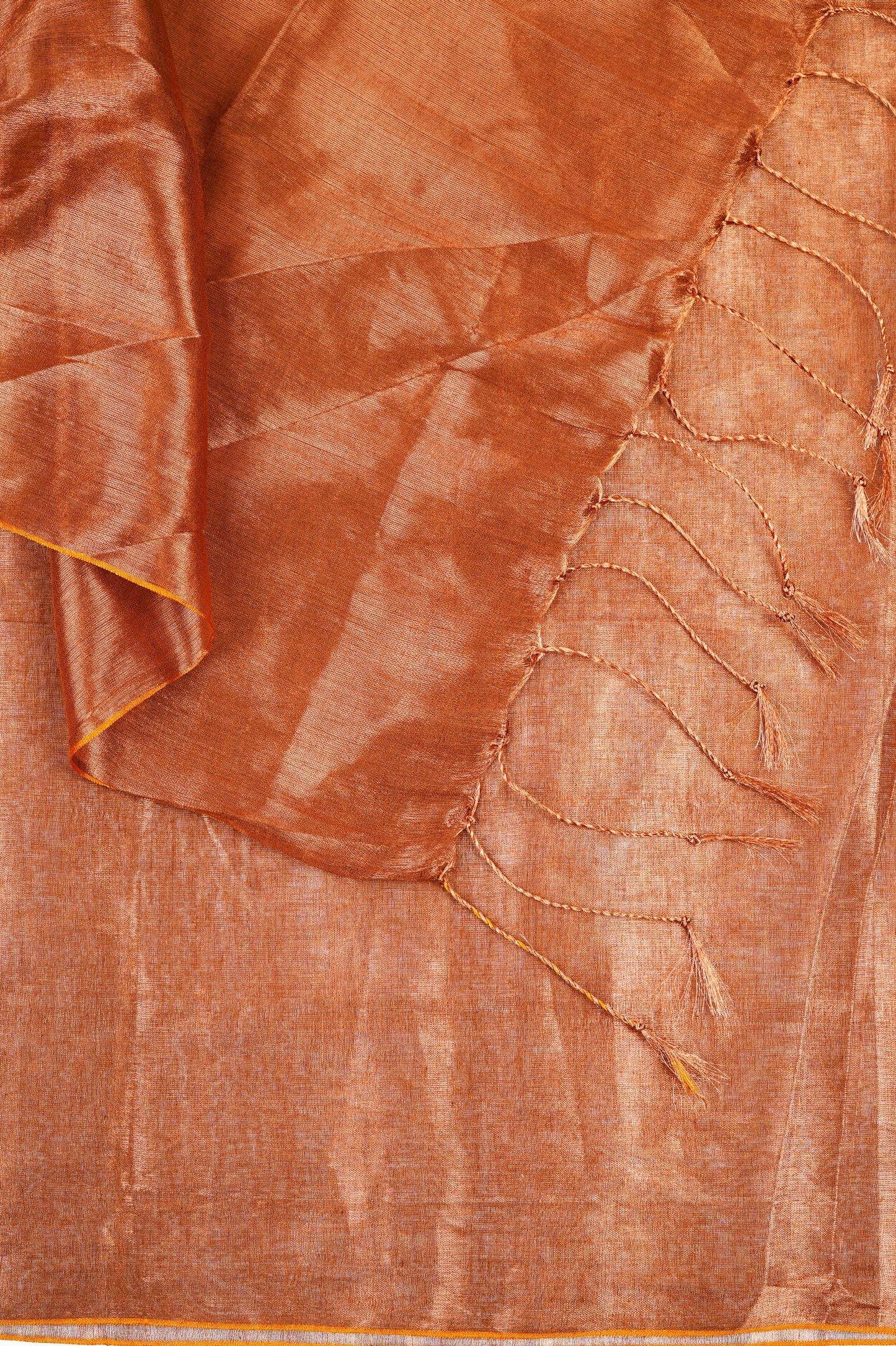 Teejh Trishika Copper Brown Tissue Saree