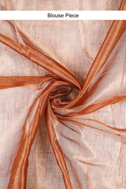 Teejh Trishika Copper Brown Tissue Saree