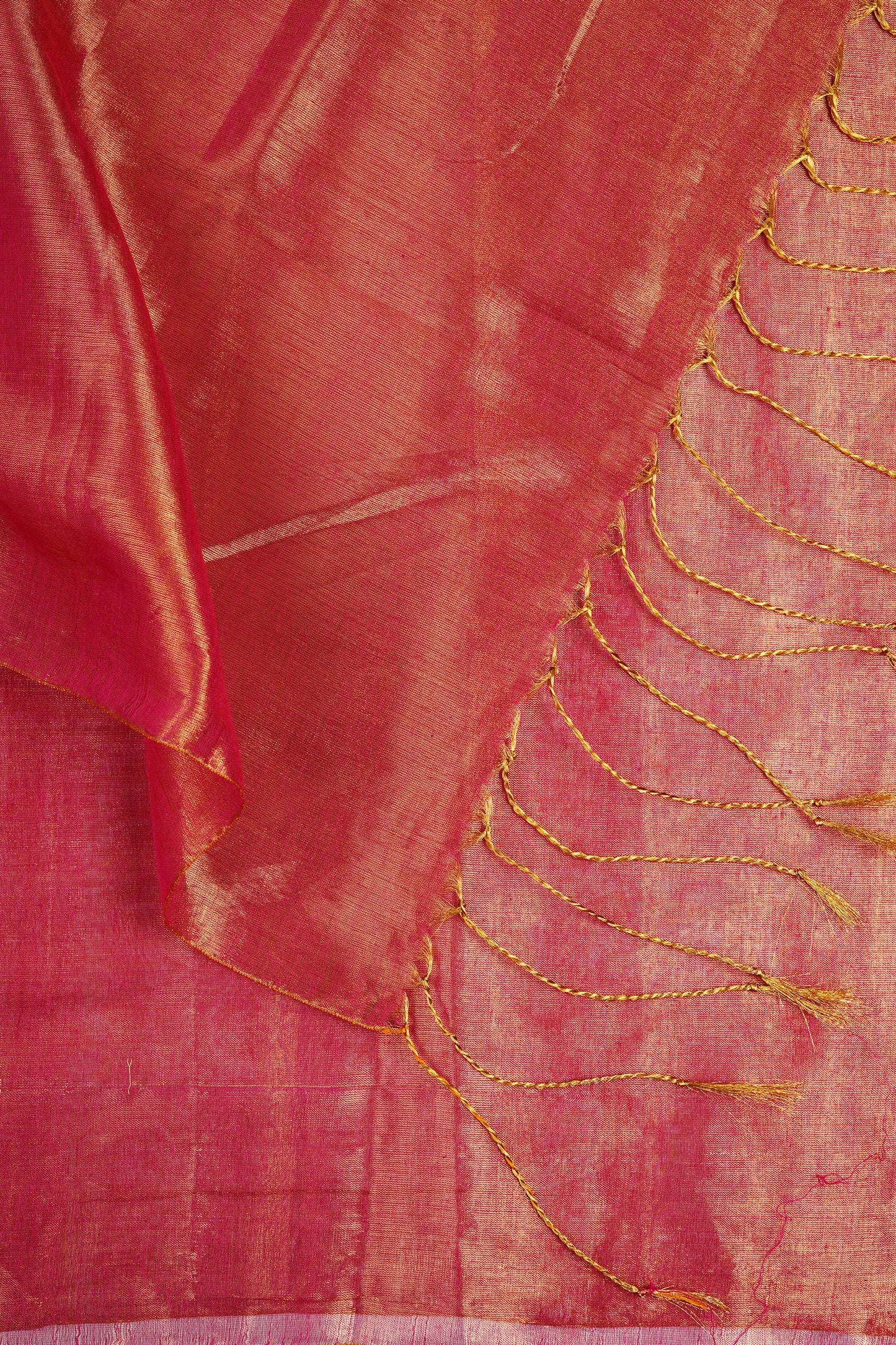 Teejh Trishika Dark Pink Tissue Saree