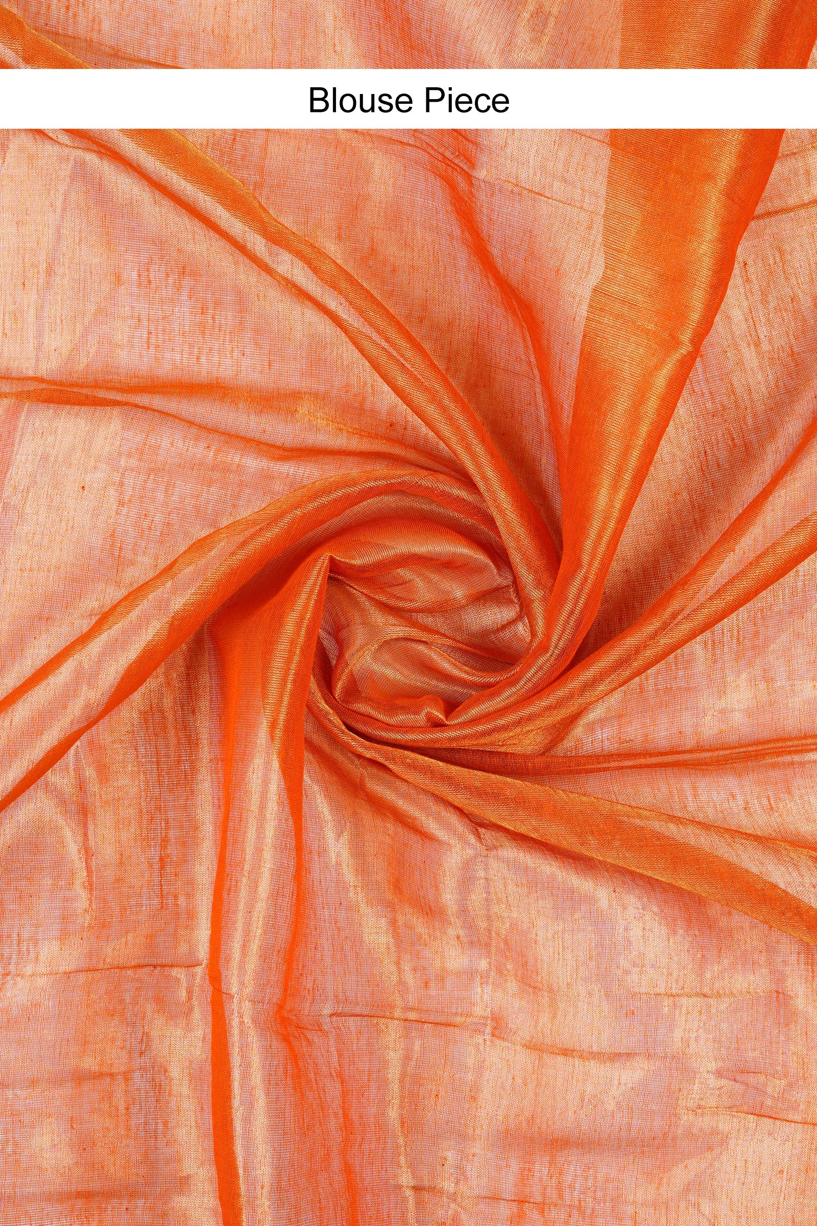Teejh Trishika Orange Tissue Saree