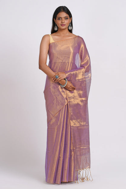 Teejh Trishika Purple Tissue Saree
