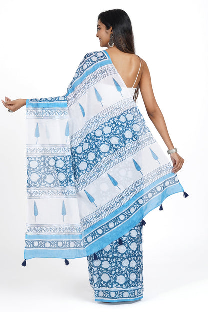 Teejh Vandana Mulmul Cotton Saree