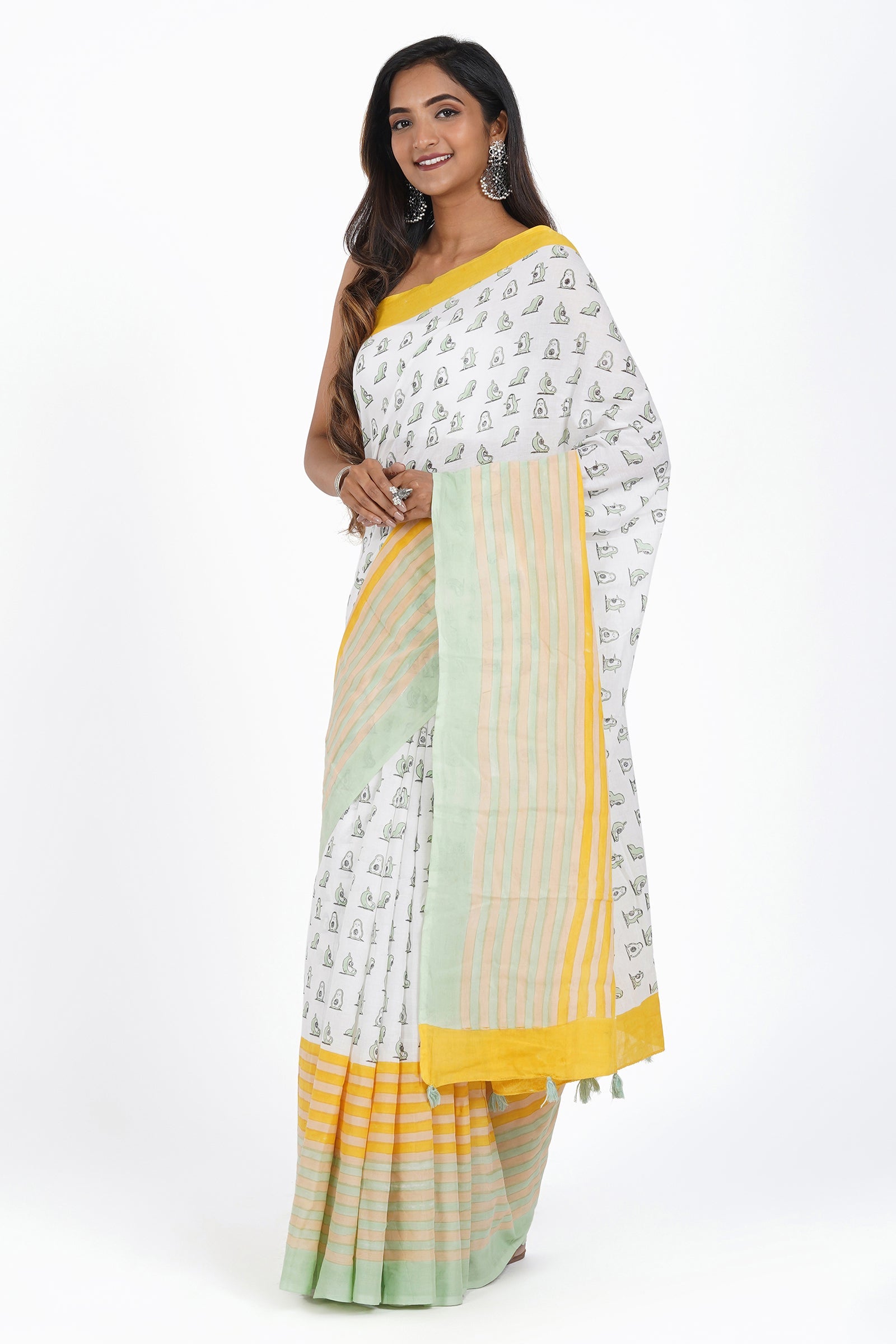 Teejh Vasundhara Mulmul Cotton Saree