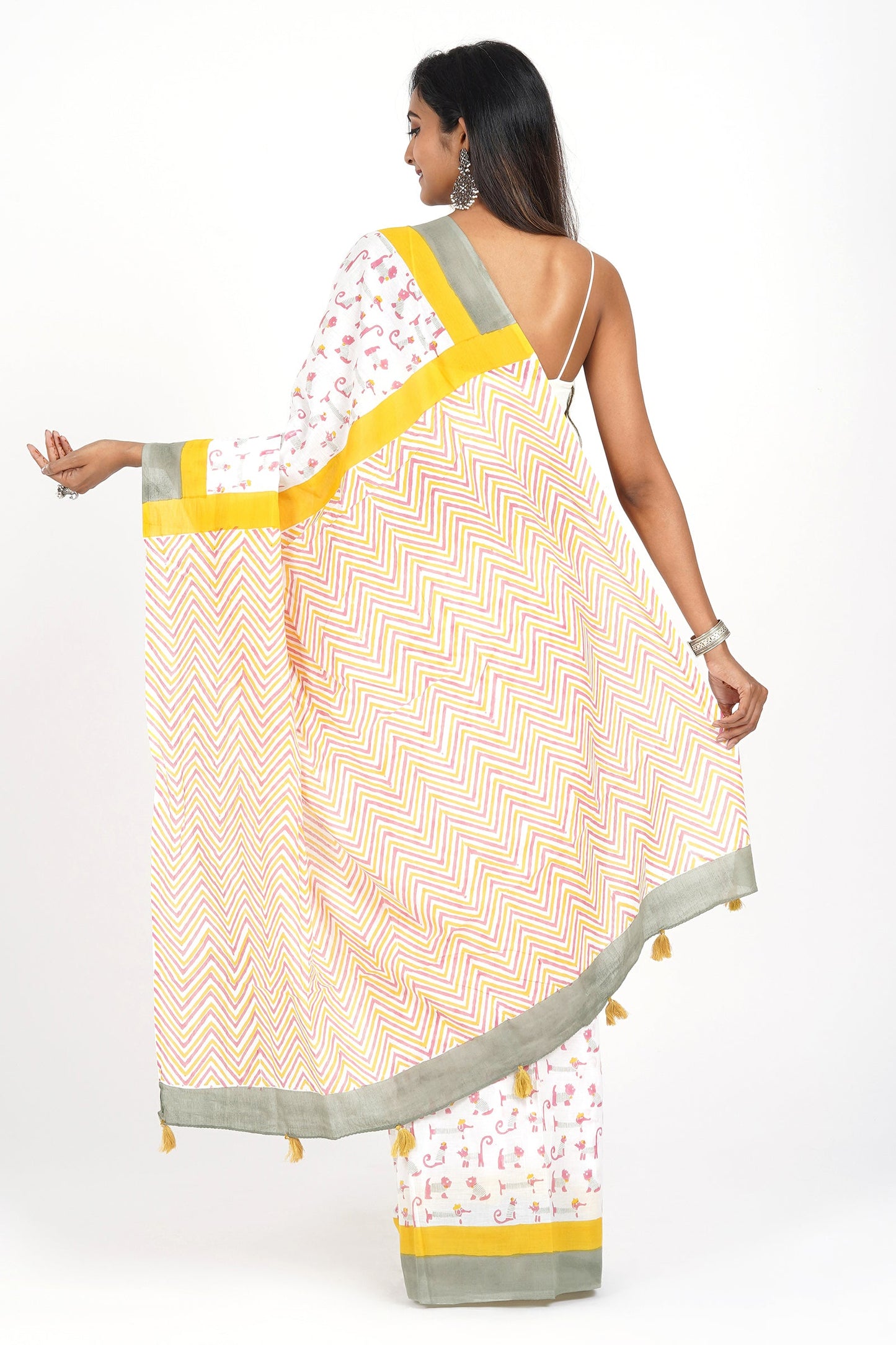 Teejh Ganga Mulmul Cotton Saree